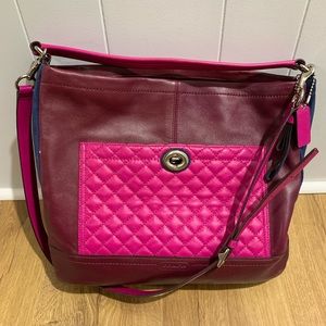 Coach Park Large Crossbody in Burgundy Colorblock